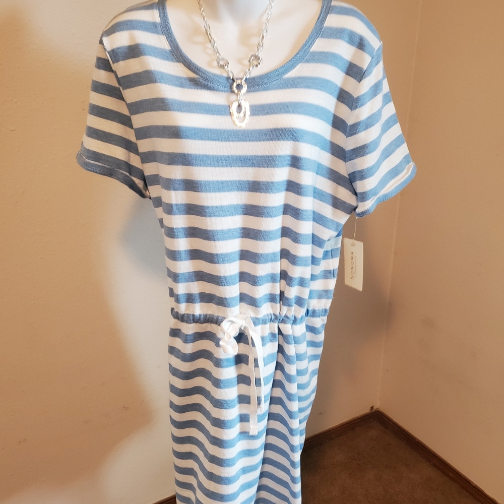 Blue & White stripped dress